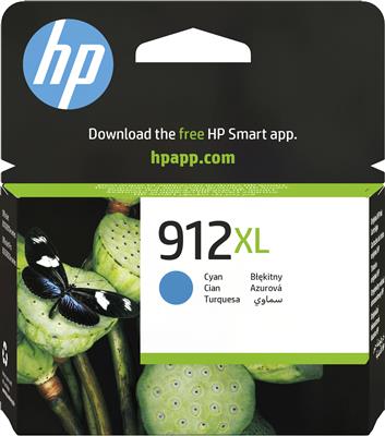 [3YL81AE#BGX] HP 912XL High Yield Cyan Original Ink Cartridge