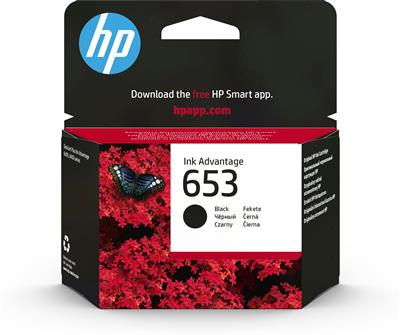 HP 653 Black Original Ink Advantage Cartridge ink cartridge 1 pc(s) Standard Yield