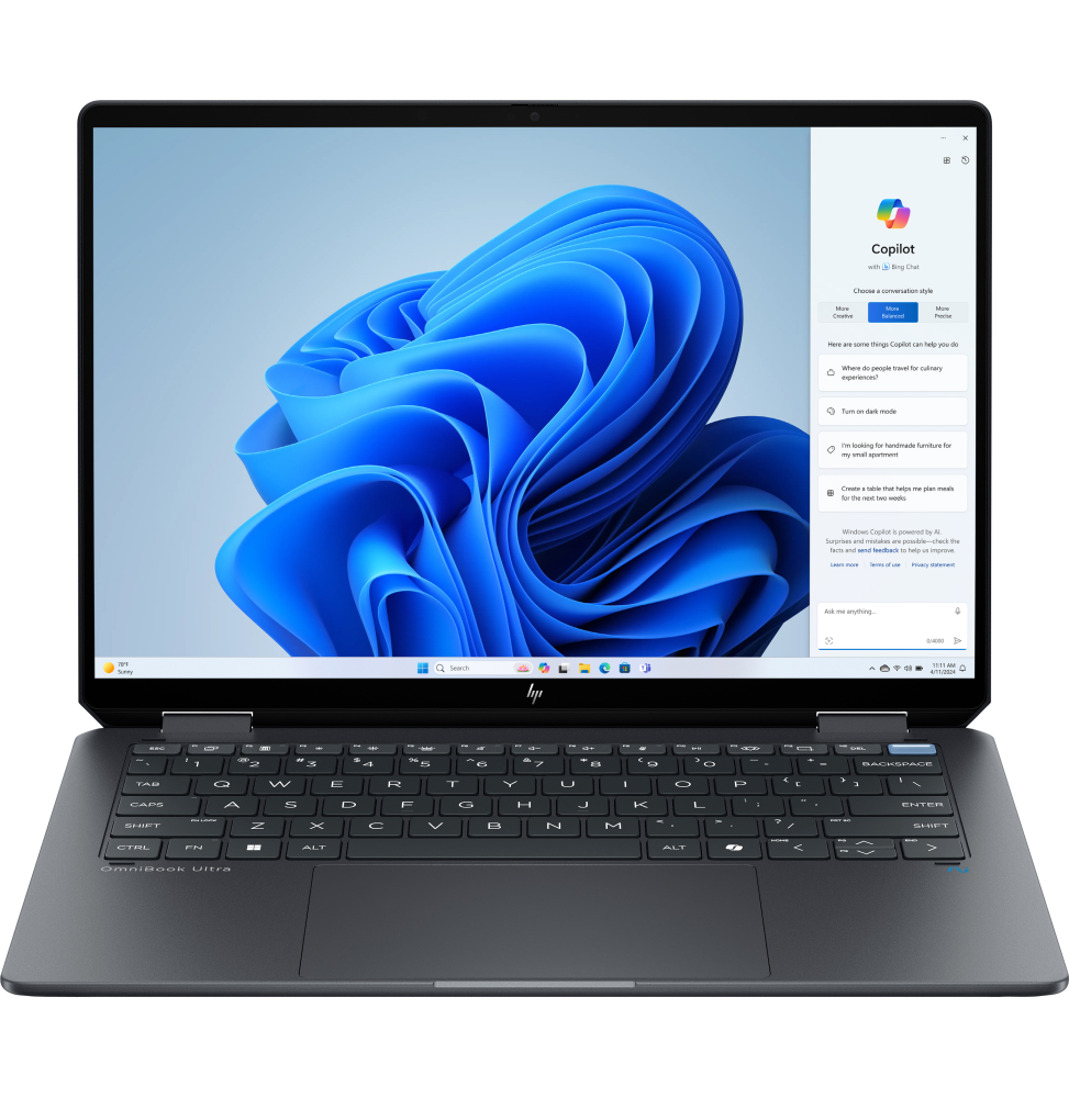HP C2YR7EA laptop Copilot+ PC Intel Core Ultra 7 256V 35.6 cm (14'') Touchscreen 3K 16 GB LPDDR5x-SDRAM Wi-Fi 7 (802.11be) Windows 11 Home Grey