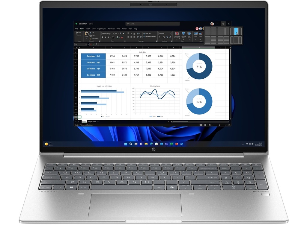 HP CA6U8AT laptop Intel Core 7 150U 40.6 cm (16'') WUXGA 16 GB DDR5-SDRAM 512 GB SSD Wi-Fi 6E (802.11ax) FreeDOS Silver