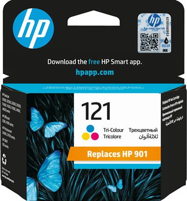 [CC643HE] HP 121 Original Cyan,Magenta,Yellow