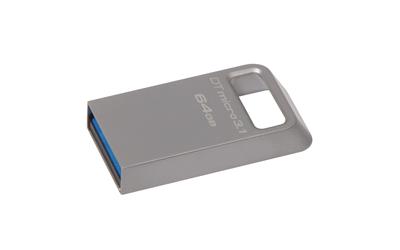 Kingston Technology DataTraveler Micro 3.1 64GB USB flash drive USB Type-A 3.2 Gen 1 (3.1 Gen 1) Metallic