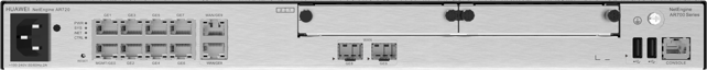 Huawei AR720, 2*GE combo WAN, 8*GE LAN, 2*USB 2.0, 2*SIC