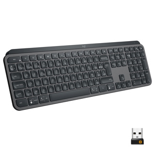 [920-009405] Logitech MX Keys Advanced Wireless Illuminated Keyboard - GRAPHITE - FRA - 2.4GHZ/BT CENTRAL 12M