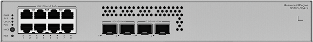 [98012479] Huawei S310S-8P4JX (8*1000BASE-T ports (PoE+), 2*10GE SFP+ ports, 2*2.5GE SFP ports, AC pwr, Fanless