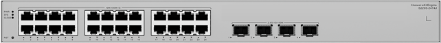 [98012502] Huawei S220S-24T4J (24*10/100/1000BASE-T ports, 4*2.5GE SFP ports, built-in AC power, Fanless)