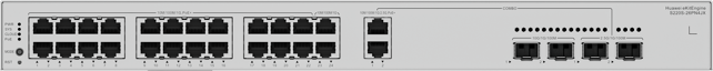[98012521] Huawei S220S-26PN4JX (24*1000BASE-T (22*PoE+), 2*2.5GBASE-T Combo (PoE+), 2*10GE SFP+, 400W PoE,