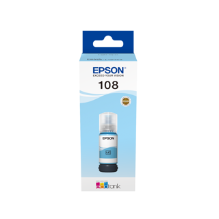 Epson 108 EcoTank Light Cyan ink bottle pour L8050