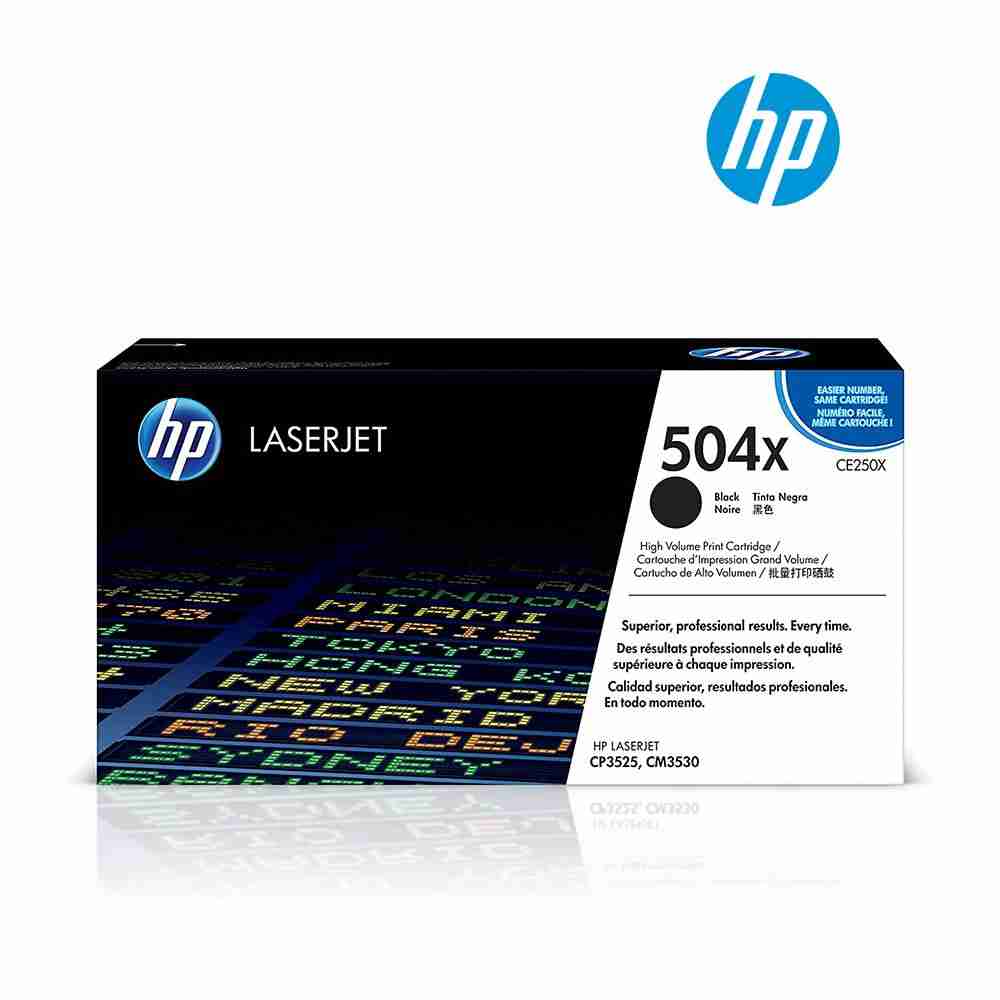 [CE250X] HP 504X High Yield Black LaserJet Toner CHP CLJ CP3525/CM3530 MFP Black Crtg
