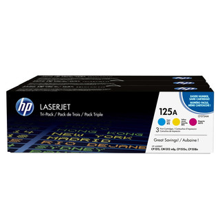 [CF373AM] HP 125A 3-pack Cyan/Magenta/Yellow LaserJHP CLJ CP1215/1515 pack C/M/Y Crtg