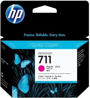 [CZ135A] HP 711 3-pack 29ml Magt DesignJet Ink Cartridges HP DESIGNJET T520 /T120