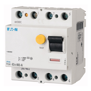[PFGM-63/4/03] Eaton Interrupteur différentiel modulaire AC 4P63A-300mA