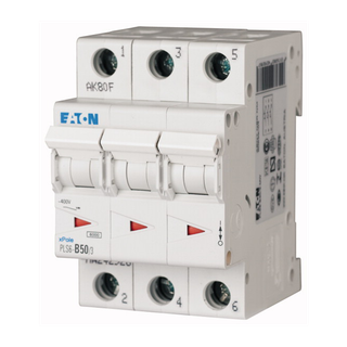 [PLS6-C50/3-MW] Eaton Disjoncteur modulaire 3P C 50A 6KA