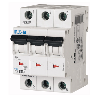 Eaton Disjoncteur modulaire 3P D 40A 6KAPLS6-D40/3-MW