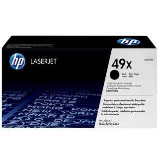 HP 49X High Yield Black LaserJet Toner CaHP LJ 1320/3390/3392 Black Crtg