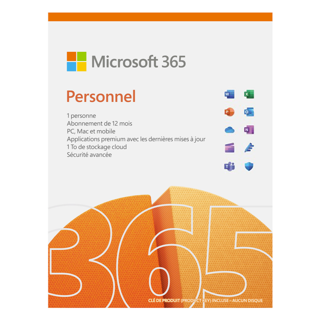 Microsoft M365 Personal French Subscr 1YR Africa Only Media less P10