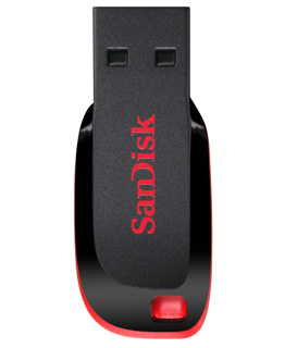 Western Digital SanDisk 16GB Cruzer Blade USB 2.0 Flash Drive
