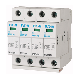 [SPCT2-385/4] Eaton SPD Parafoudres débrochables, 4p, 385VAC, 4x20kA