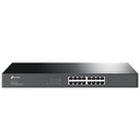 TP-Link Tplink 16-port Gigabit Switch, 16 10/100/1000M RJ45 ports, 1U 19-inch rack-mountable steel case
