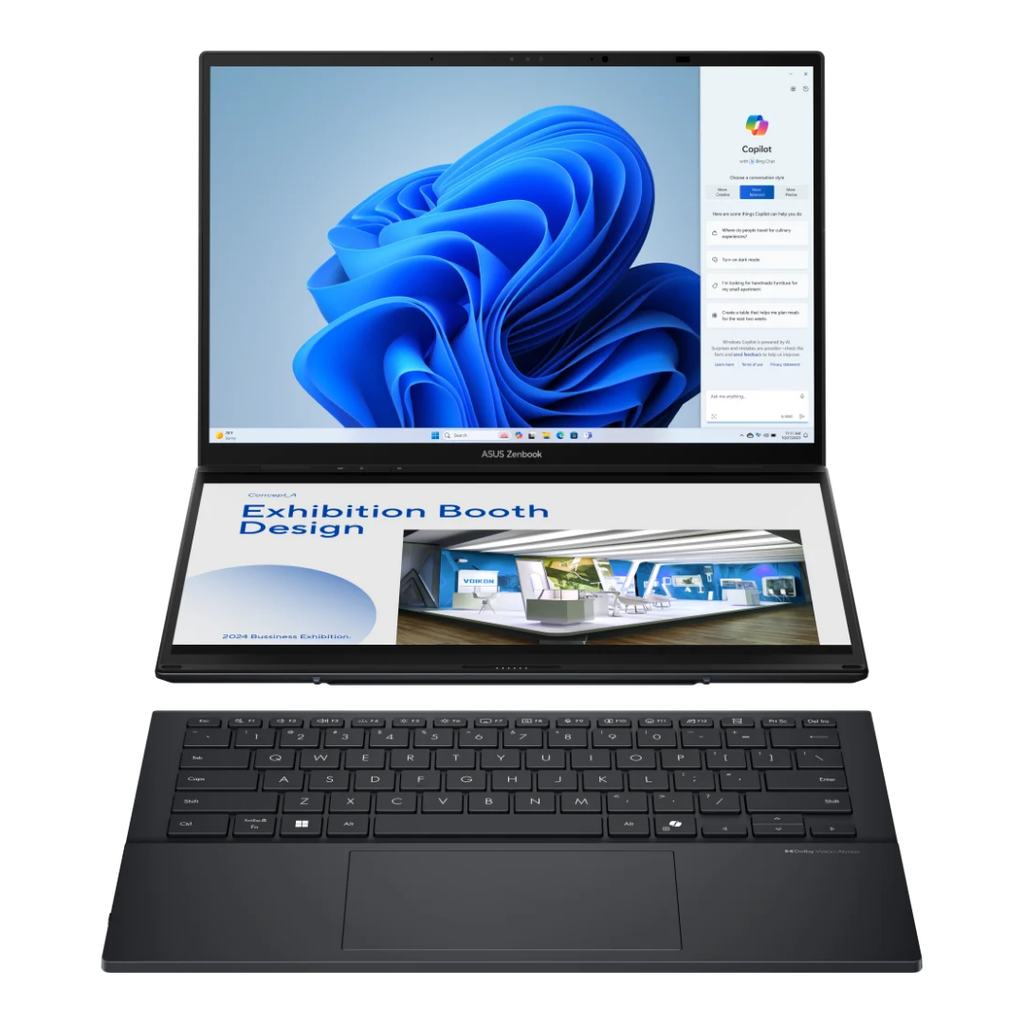 [90NB14X1-M00J10] ASUS Zenbook DUO UX8406CA 14'' OLED WUXGA Ultra 7-255H 32Go 2To SSD W11H INKWELL GREY 24M