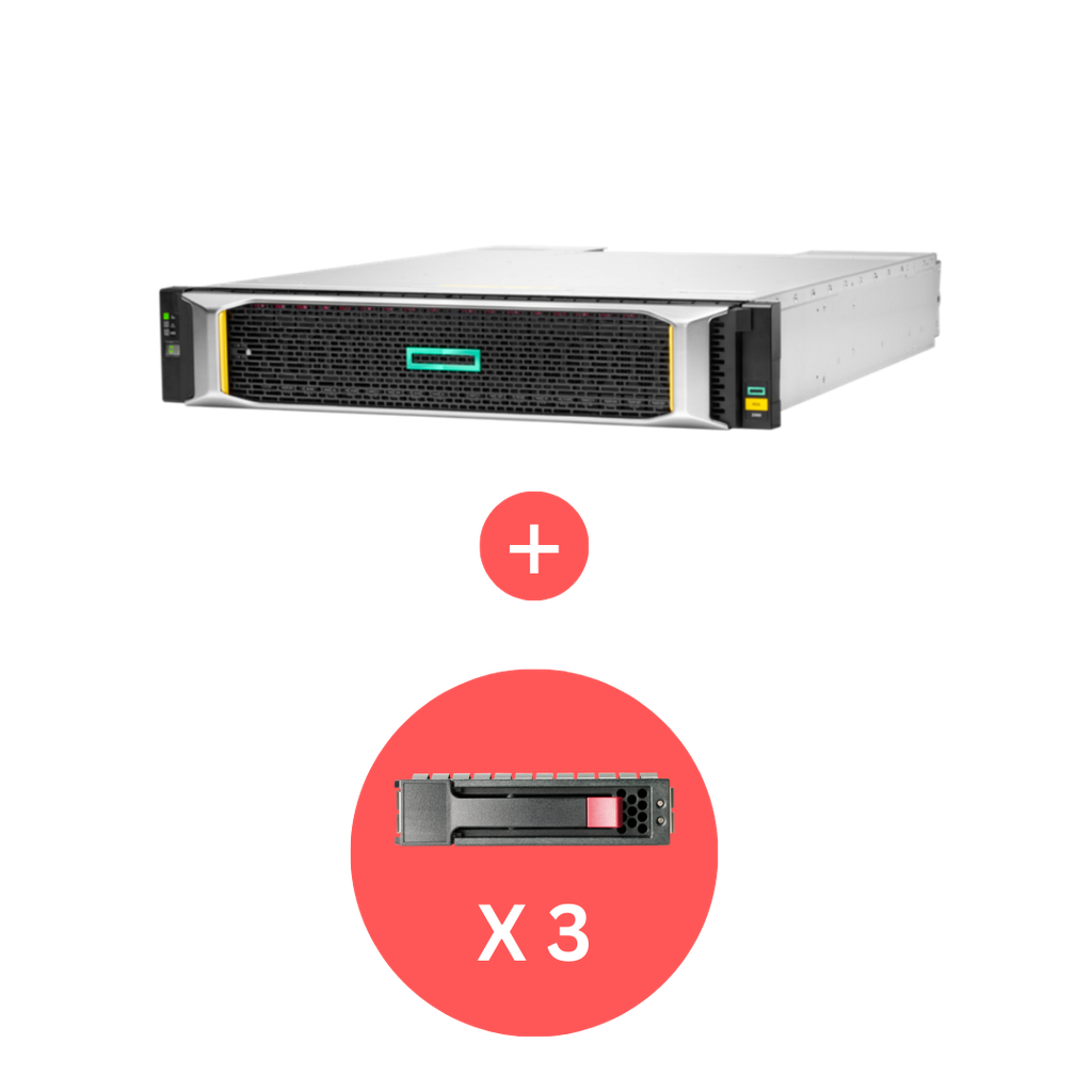 HPE MSA 1060 10GBT iSCSI SFF Storage +3x 2,4 TB SAS