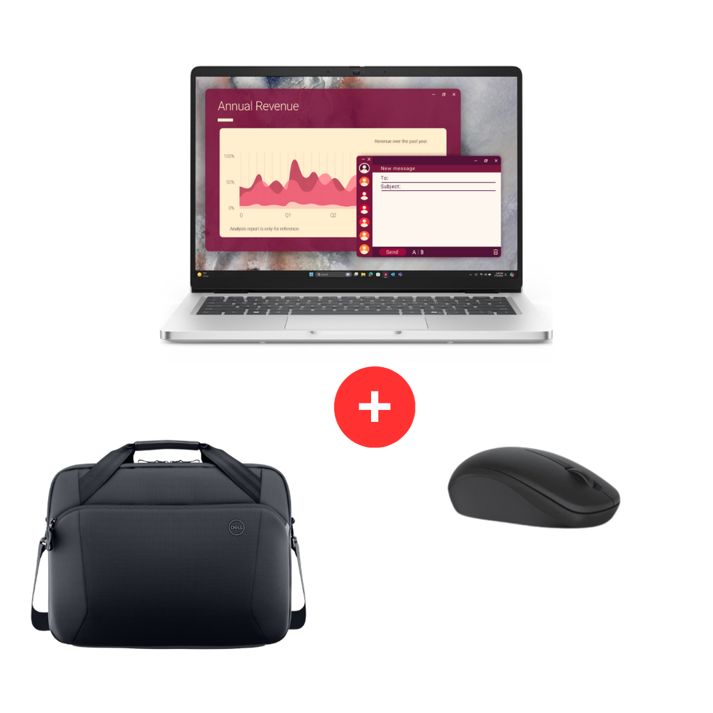 Promo DELL Pro 14 PC14250 14'' Core5-120U 8G 512G SSD Ubuntu Gris 36M+Wirlss Mouse-WM126+EcoLoop Pro