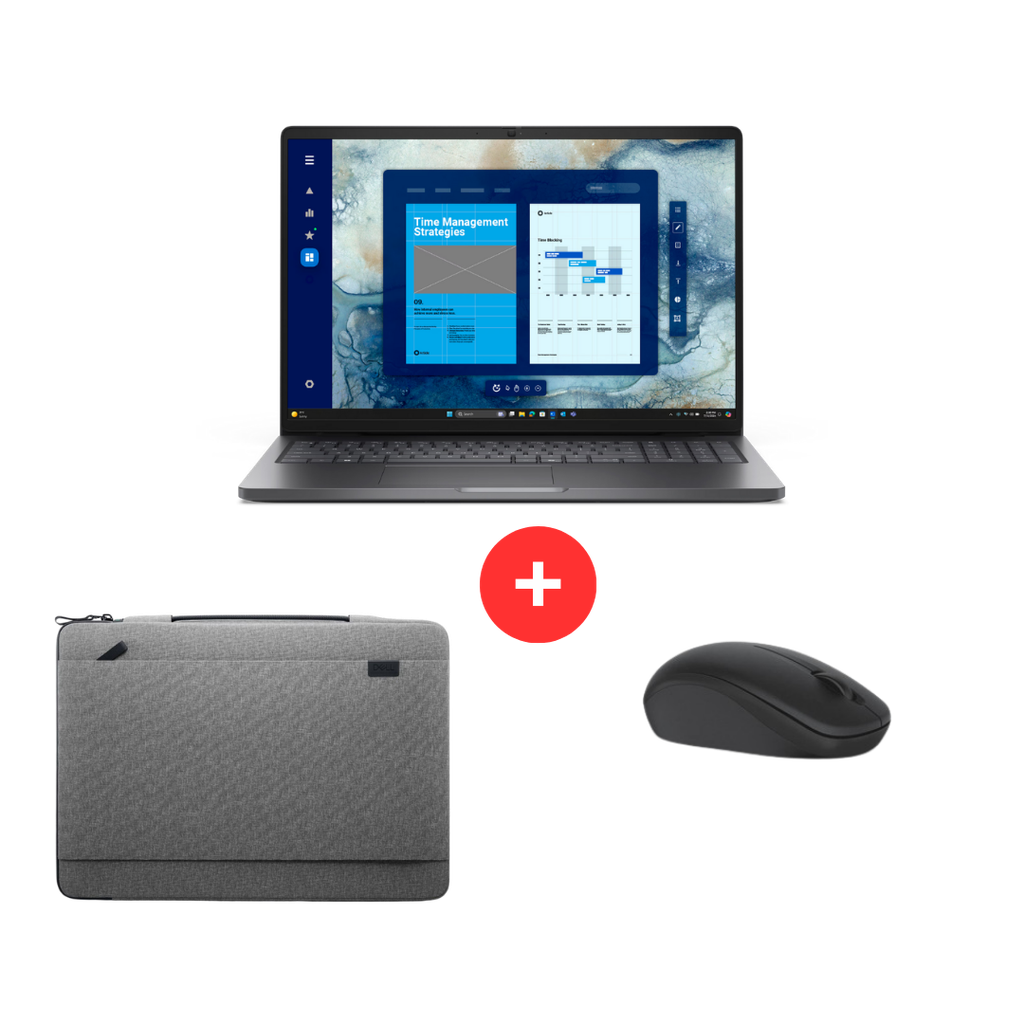 Promo DELL Pro 16 PC16250 Core5-120U 16'' 8G 512G SSD Wn11 Pr Gris 36M+Wirlss Mouse-WM126+SACOCHE CV