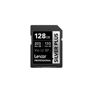 [LSDSIPL128G-BNNNG] LEXAR CARTE SD SD Silver Plus 128GB Professional SILVER PLUS SDXC™ UHS-I cards,up to 205MB/s re 12M