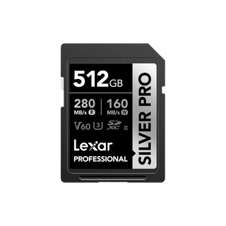 [LSDSIPR512G-BNNNG] LEXAR CARTE SD SD Silver Pro 512GB Professional SILVER PRO SDXC™ UHS-II Card,up to 280MB/s read, 12M