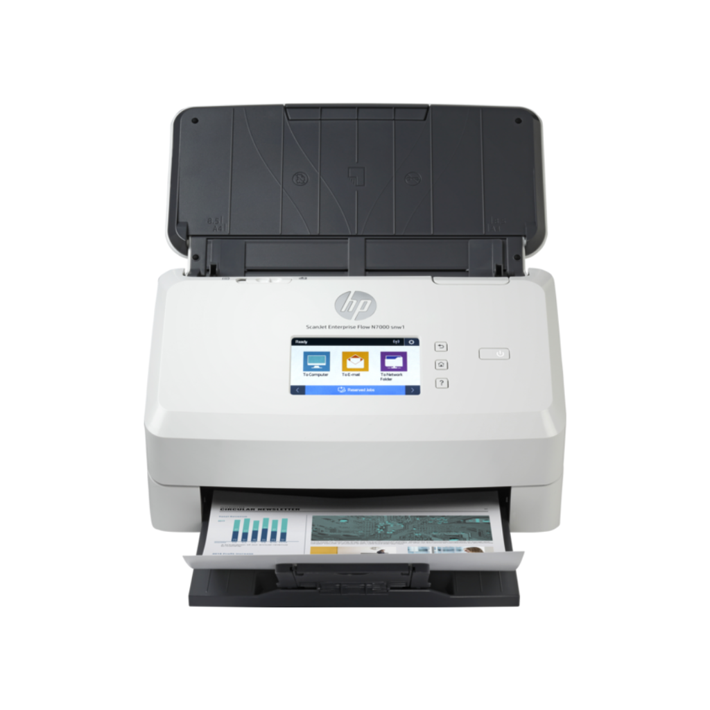 HP ScanJet Ent Flow N7000 snw1, 75 ppm /150 ipm 600dpi 7500 P/J, ADF 80f Ethernet, Wifi, USB 3ans